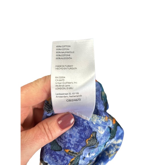 Anthropologie Blue Floral Maxi Dress - Picture 8 of 9